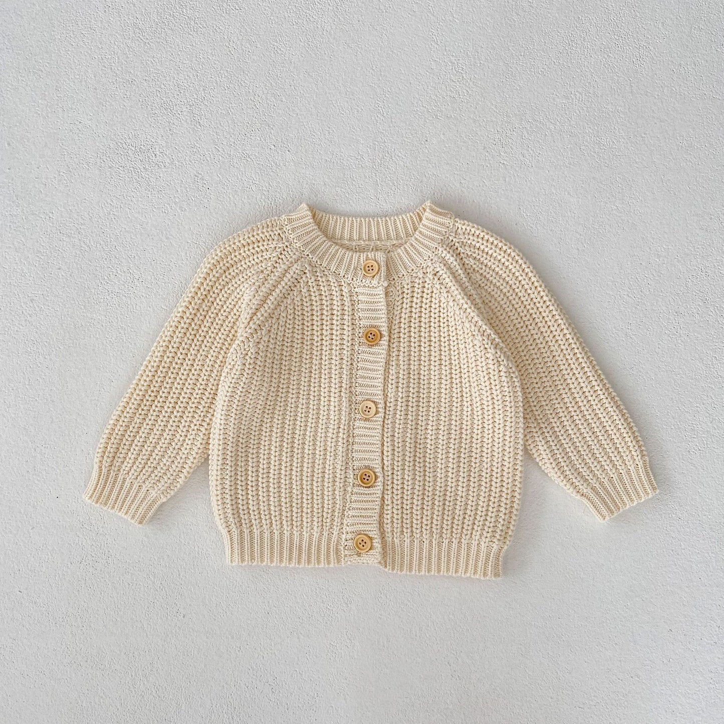 Willow Oat Cardigan flat lay detail