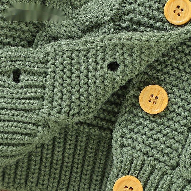 Cable-Knit Hooded Cardigan