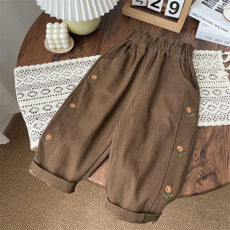 Petal Vine Trousers chocolate brown colorway