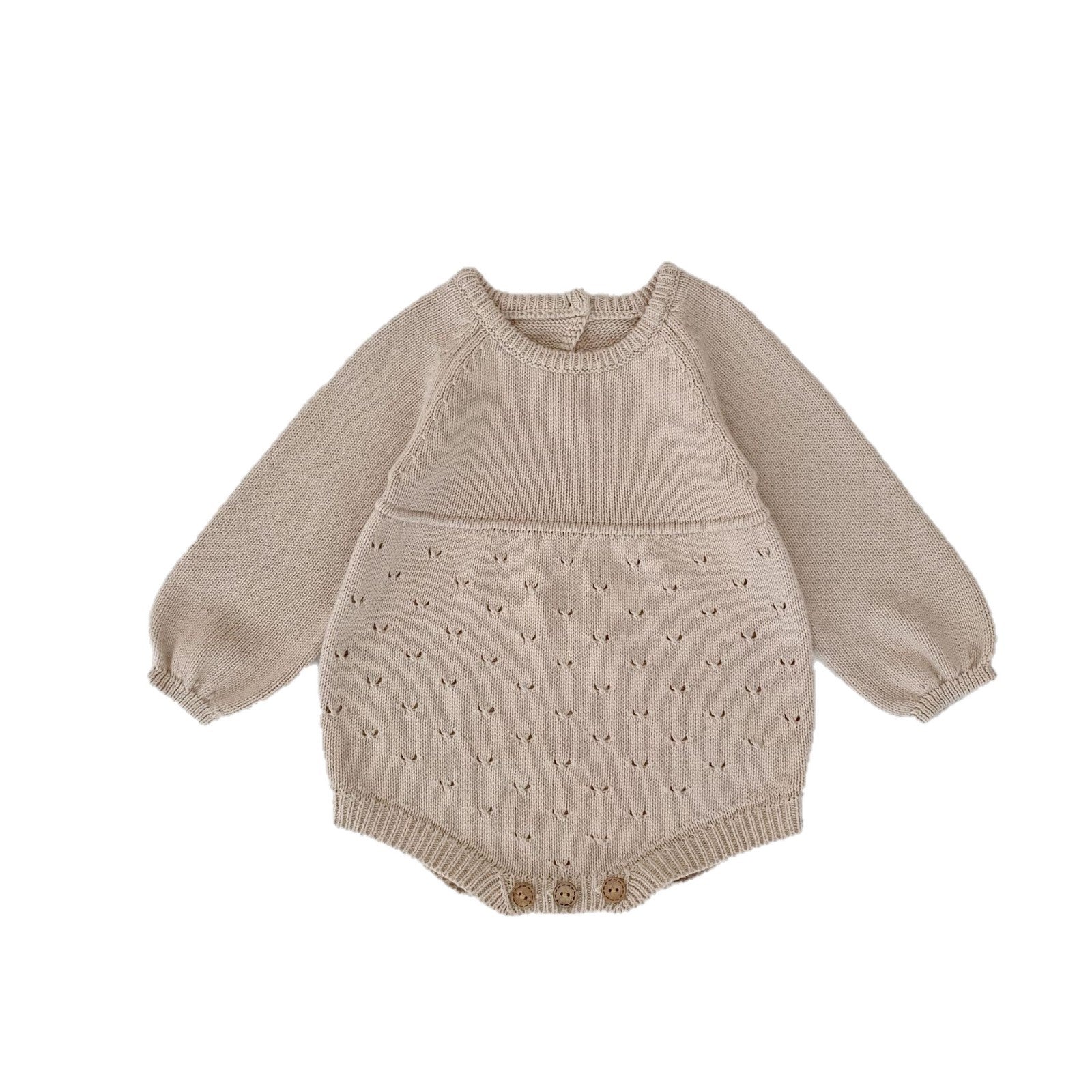 Acorn Pointelle Romper detail