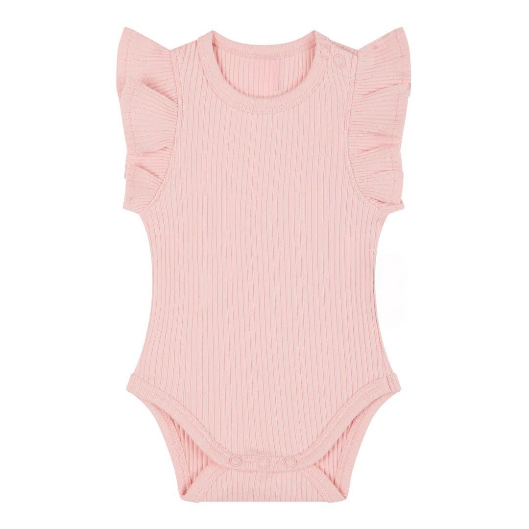 Ribbed Knit Newborn Romper