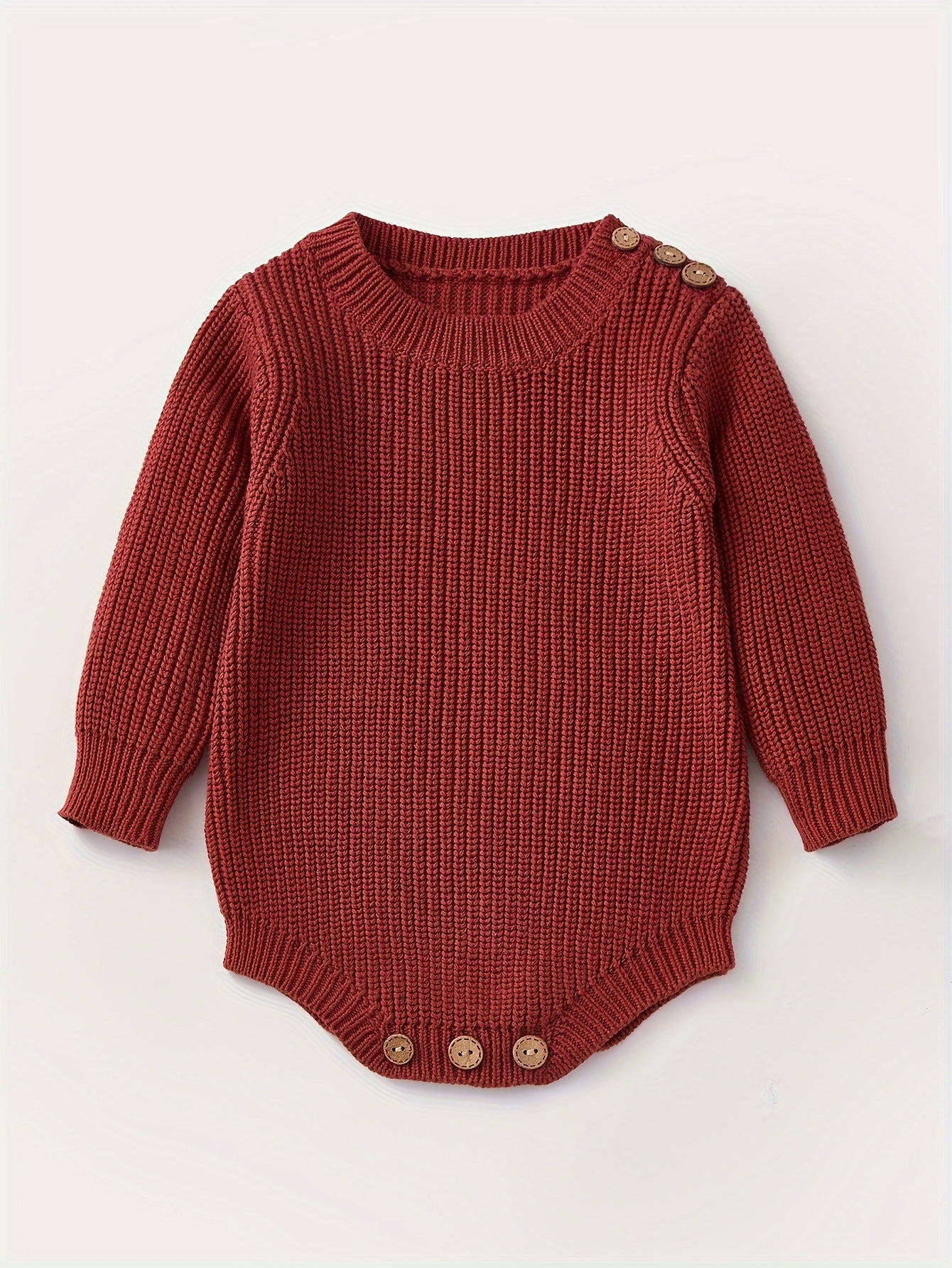 Oat Ribbed Romper cranberry