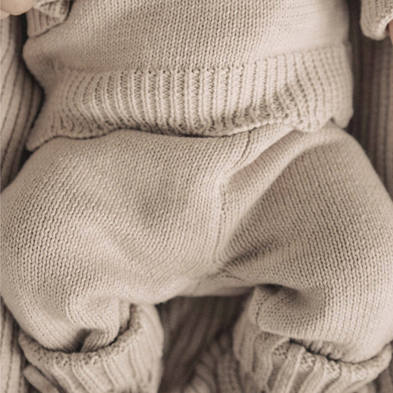 Oat Ruffle Knit Layette