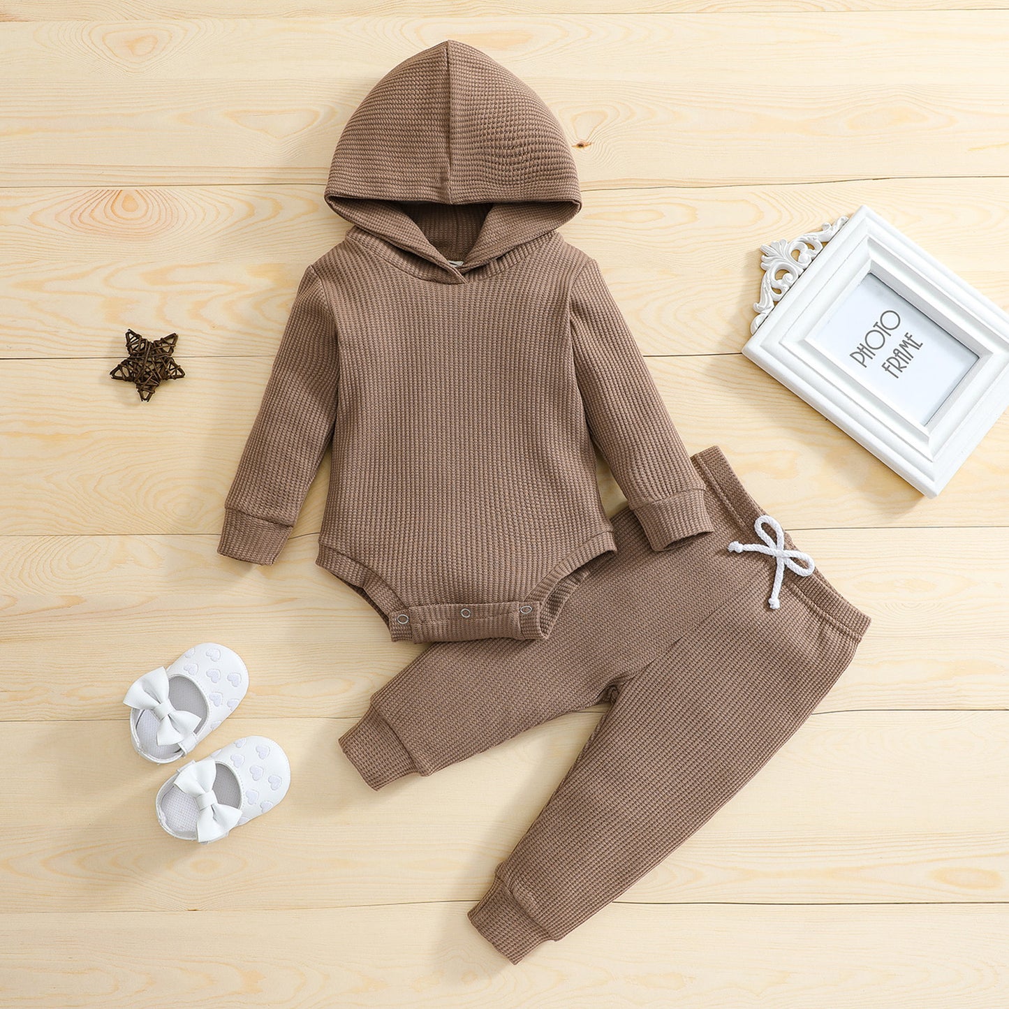 Acorn Hooded Romper Set