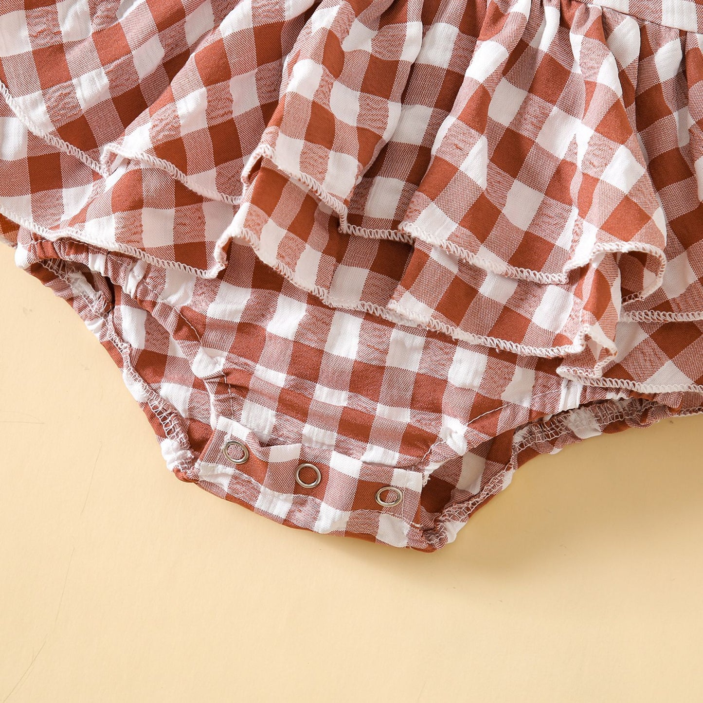 Plaid Meadow Baby Gown