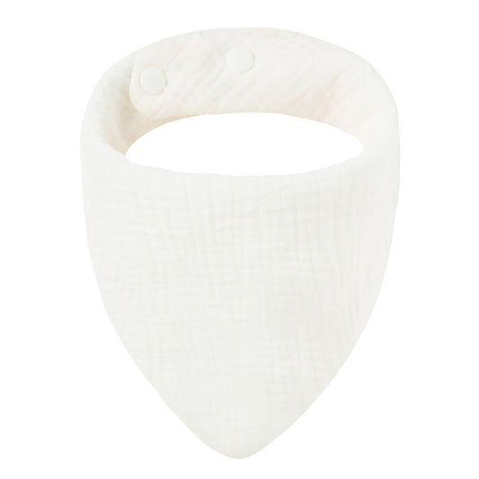Cream muslin triangle bib