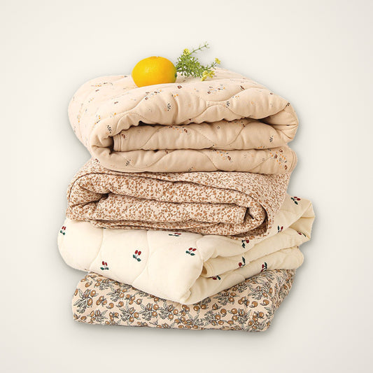 Foliage & Fruits Quilt Newborn Blanket – E For Egg