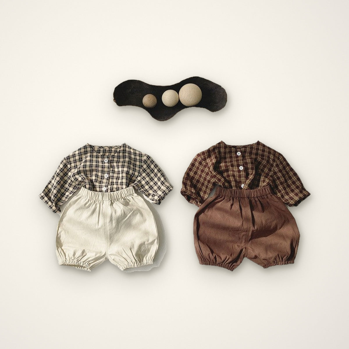 Plaid Pebble Two-Piece Set – E For Egg