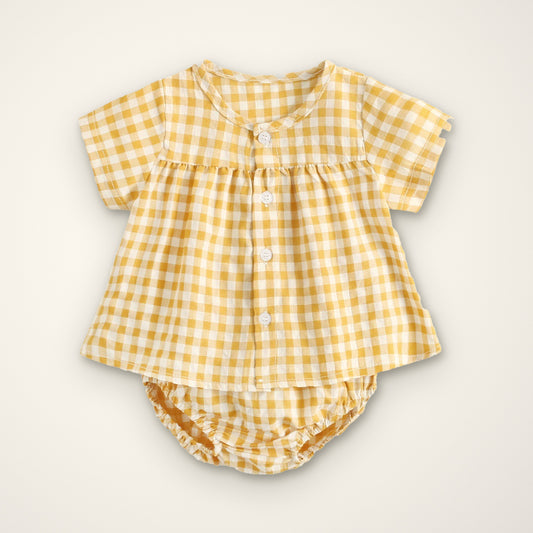 Plaid Cotton Baby Suit – E For Egg
