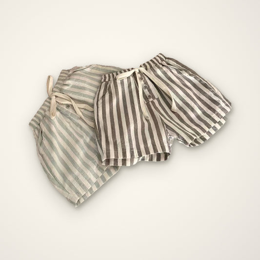 Cotton Stripe Summer Shorts – E For Egg
