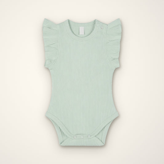 Ribbed Knit Newborn Romper – E For Egg