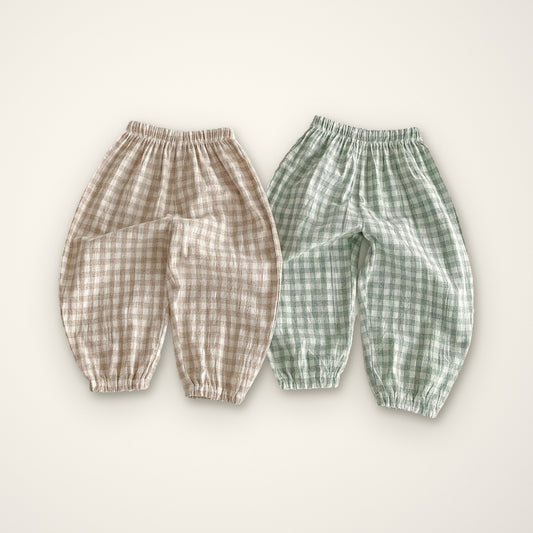 Linen Plaid Summer Trousers – E For Egg