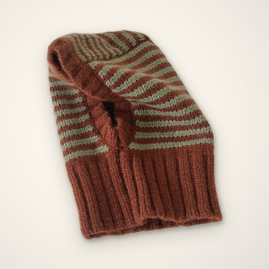 Contrast-Stripe Knit Hat – E For Egg