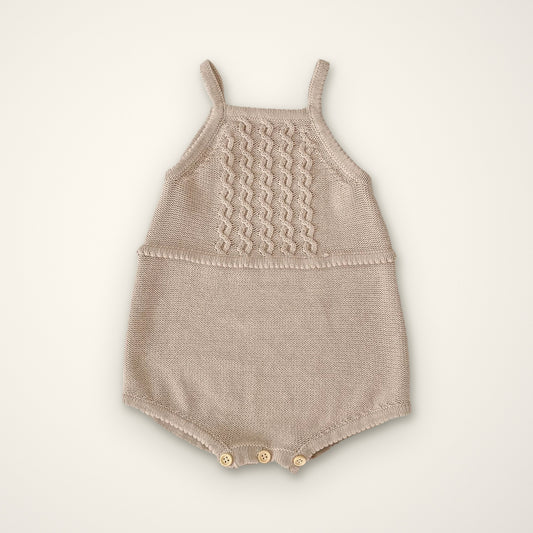 Acorn Cable Romper – E For Egg