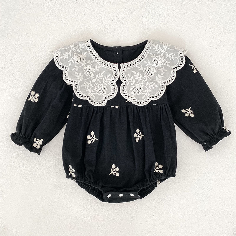 Eyelet Collar Heirloom Romper