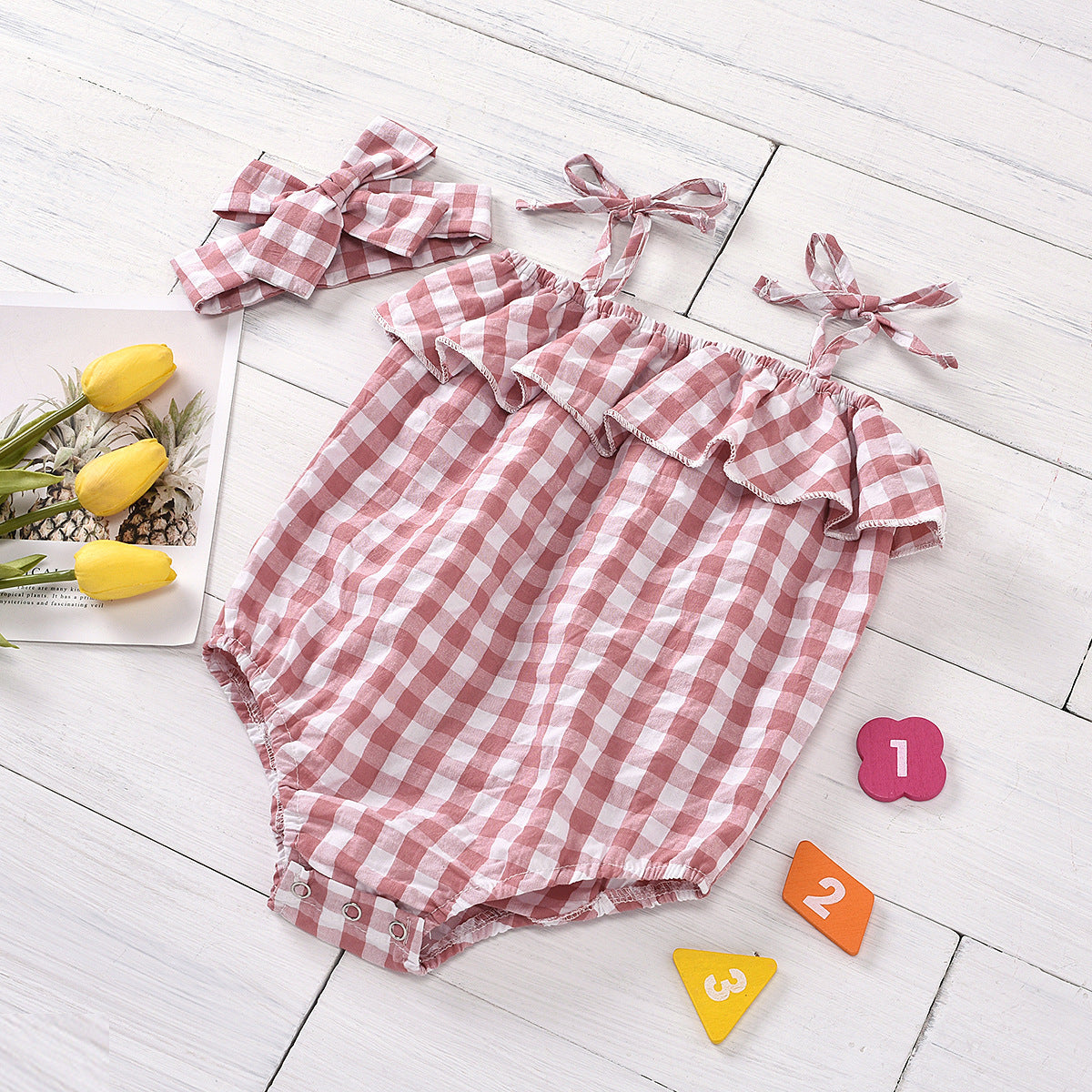 Plaid Bloom Jumpsuit